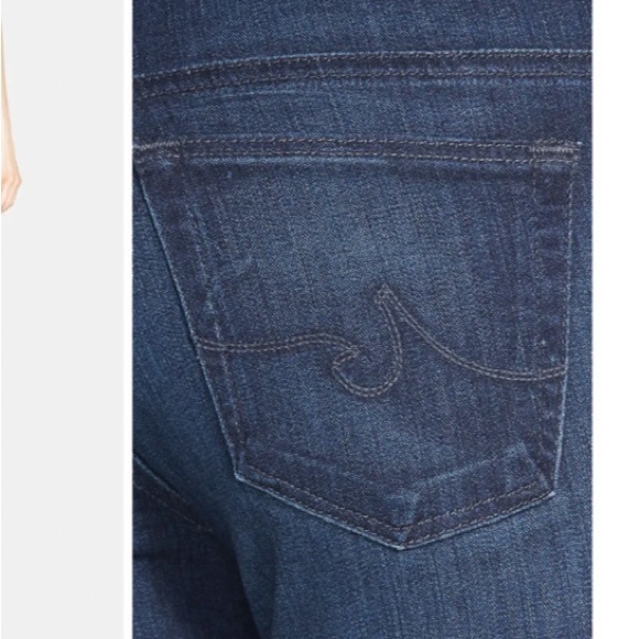 The Leggings Ankle Super Skinny Jeans by AG Knit Luxe Denim in Black - Picture 6 of 15